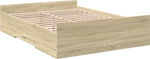 vidaXL vidaXL Rama łóżka z szufladami, dąb sonoma, 120x200 cm 6