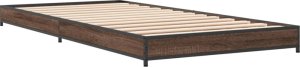 vidaXL vidaXL Rama łóżka, brązowy dąb, 75x190 cm, materiał drewnopochodny 2