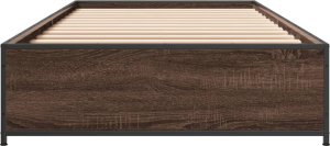 vidaXL Rama łóżka, brązowy dąb, 75x190 cm 4