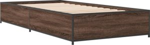 vidaXL Rama łóżka, brązowy dąb, 75x190 cm 6