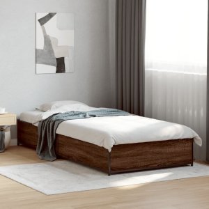 vidaXL vidaXL Rama łóżka, brązowy dąb, 100x200 cm, materiał drewnopochodny 3
