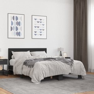 vidaXL vidaXL Rama łóżka, czarna, 120x200 cm, materiał drewnopochodny i metal 3