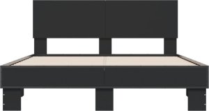 vidaXL vidaXL Rama łóżka, czarna, 120x200 cm, materiał drewnopochodny i metal 4