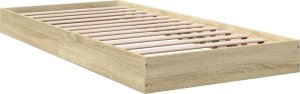 vidaXL vidaXL Łóżko bez materaca, dąb sonoma, 75x190 cm 2