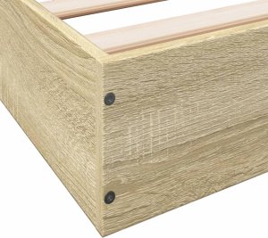 vidaXL vidaXL Łóżko bez materaca, dąb sonoma, 75x190 cm 8