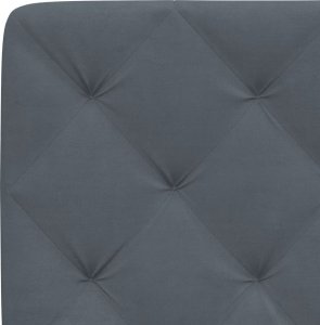 vidaXL vidaXL Rama łóżka z zagłówkiem, ciemnoszara, 100x200 cm, aksamitna 10