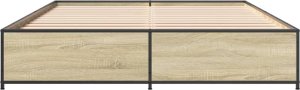 vidaXL vidaXL Rama łóżka, dąb sonoma, 150x200 cm, materiał drewnopochodny 4