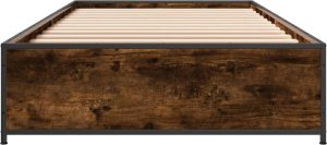 vidaXL vidaXL Rama łóżka, przydymiony dąb, 100x200cm, materiał drewnopochodny 4