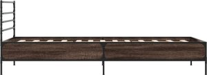 vidaXL vidaXL Rama łóżka, brązowy dąb, 75x190 cm, materiał drewnopochodny 5