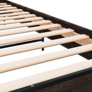 vidaXL vidaXL Rama łóżka, brązowy dąb, 75x190 cm, materiał drewnopochodny 7