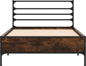 vidaXL vidaXL Rama łóżka, przydymiony dąb, 75x190 cm, materiał drewnopochodny 3