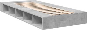 vidaXL vidaXL Rama łóżka, szarość betonu, 90x190 cm, materiał drewnopochodny 6