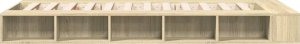 vidaXL vidaXL Rama łóżka, dąb sonoma, 100x200 cm, materiał drewnopochodny 4