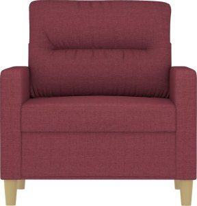 vidaXL Fotel, winna czerwień, 60 cm, obity tkaniną 3