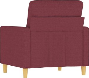 vidaXL Fotel, winna czerwień, 60 cm, obity tkaniną 5