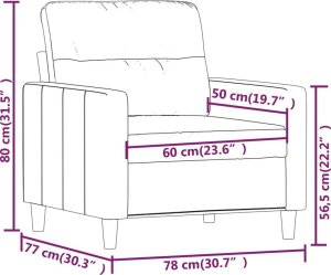 vidaXL Fotel, winna czerwień, 60 cm, obity tkaniną 8