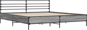 vidaXL vidaXL Rama łóżka, szary dąb sonoma, 200x200 cm 3