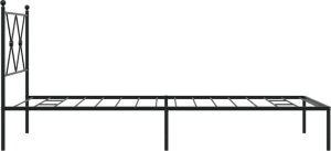 vidaXL vidaXL Metalowa rama łóżka z wezgłowiem, czarna, 90x190 cm 5