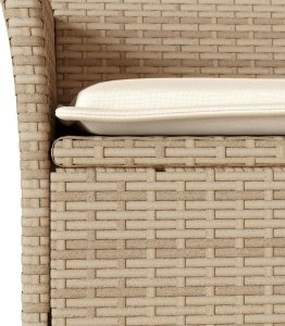 vidaXL vidaXL 3-cz. zestaw mebli ogrodowych z poduszkami, beżowy, polirattan 5