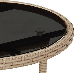 vidaXL vidaXL 3-cz. zestaw mebli ogrodowych z poduszkami, beżowy, polirattan 6