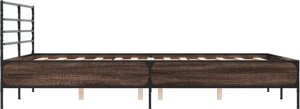 vidaXL vidaXL Rama łóżka, brązowy dąb, 160x200 cm, materiał drewnopochodny 5