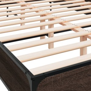 vidaXL vidaXL Rama łóżka, brązowy dąb, 160x200 cm, materiał drewnopochodny 7