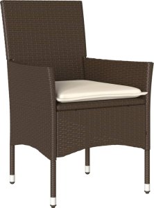 vidaXL vidaXL 7-cz. zestaw mebli ogrodowych z poduszkami, brązowy, rattan PE 3