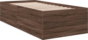 vidaXL vidaXL Rama łóżka, brązowy dąb, 100x200 cm, materiał drewnopochodny 2