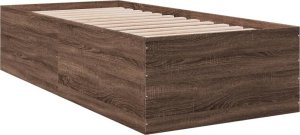 vidaXL vidaXL Rama łóżka, brązowy dąb, 100x200 cm, materiał drewnopochodny 6