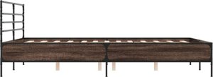 vidaXL vidaXL Rama łóżka, brązowy dąb, 150x200 cm, materiał drewnopochodny 5