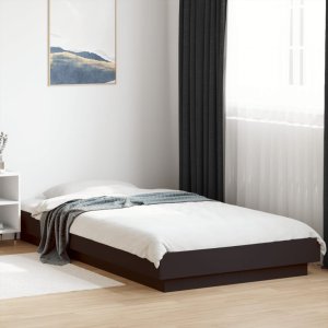 vidaXL vidaXL Rama łóżka, czarna, 75x190 cm, materiał drewnopochodny 3