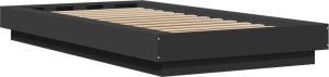 vidaXL vidaXL Rama łóżka, czarna, 75x190 cm, materiał drewnopochodny 6