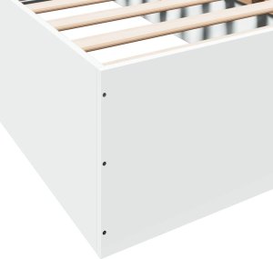 vidaXL vidaXL Rama łóżka, biała, 75x190 cm, materiał drewnopochodny 8