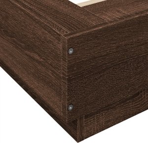 vidaXL vidaXL Rama łóżka, brązowy dąb, 75x190 cm, materiał drewnopochodny 7