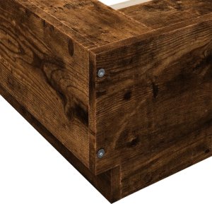 vidaXL vidaXL Rama łóżka, przydymiony dąb, 75x190 cm, materiał drewnopochodny 6