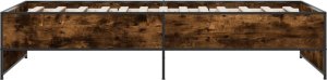 vidaXL vidaXL Rama łóżka, przydymiony dąb, 90x200 cm, materiał drewnopochodny 5