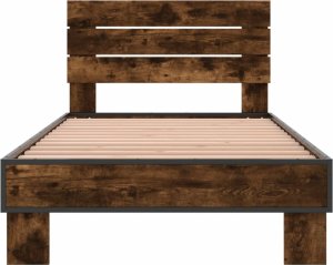 vidaXL vidaXL Rama łóżka, przydymiony dąb, 100x200cm, materiał drewnopochodny 4