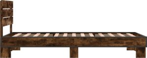 vidaXL vidaXL Rama łóżka, przydymiony dąb, 100x200cm, materiał drewnopochodny 5