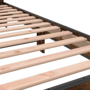 vidaXL vidaXL Rama łóżka, przydymiony dąb, 100x200cm, materiał drewnopochodny 7