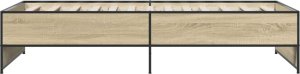 vidaXL vidaXL Rama łóżka, dąb sonoma, 100x200 cm, materiał drewnopochodny 5