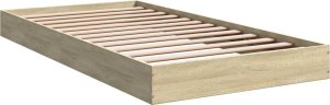 vidaXL vidaXL Łóżko bez materaca, dąb sonoma, 100x200 cm 2