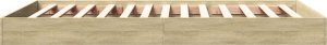 vidaXL vidaXL Łóżko bez materaca, dąb sonoma, 100x200 cm 5