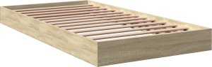vidaXL vidaXL Łóżko bez materaca, dąb sonoma, 100x200 cm 6
