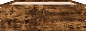 vidaXL vidaXL Rama łóżka, przydymiony dąb, 120x190cm, materiał drewnopochodny 4
