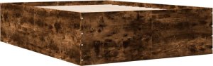 vidaXL vidaXL Rama łóżka, przydymiony dąb, 120x190cm, materiał drewnopochodny 6
