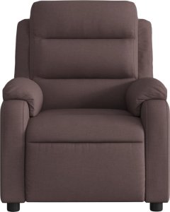 vidaXL Fotel rozkładany, ciemnobrązowy, obity tkaniną 6