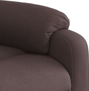vidaXL Fotel rozkładany, ciemnobrązowy, obity tkaniną 8