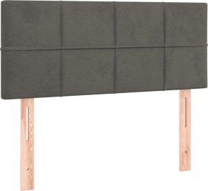 vidaXL Łóżko kontynentalne z materacem i LED, ciemnoszare, 120x190 cm 8