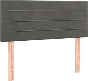 vidaXL Łóżko kontynentalne z materacem i LED, ciemnoszare, 120x190 cm 8