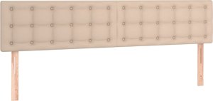 vidaXL Łóżko kontynentalne z materacem, cappuccino, 120x190cm ekoskóra 7